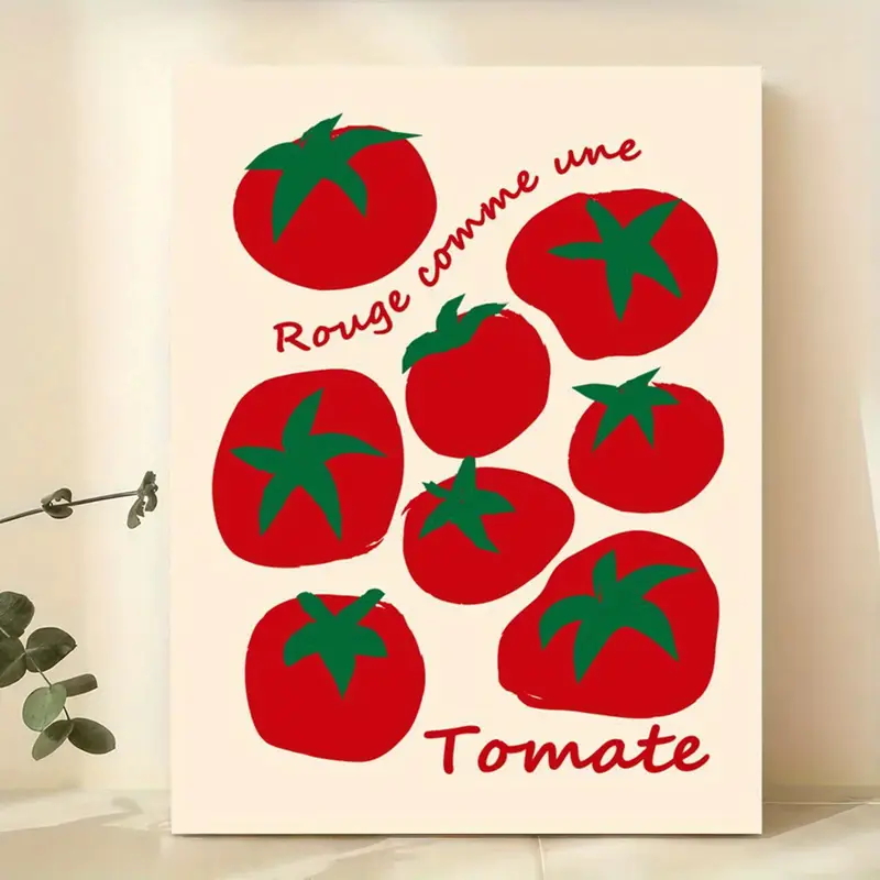 Home Decor On Wall - Modern Colorful Red Tomatoes Wall Art