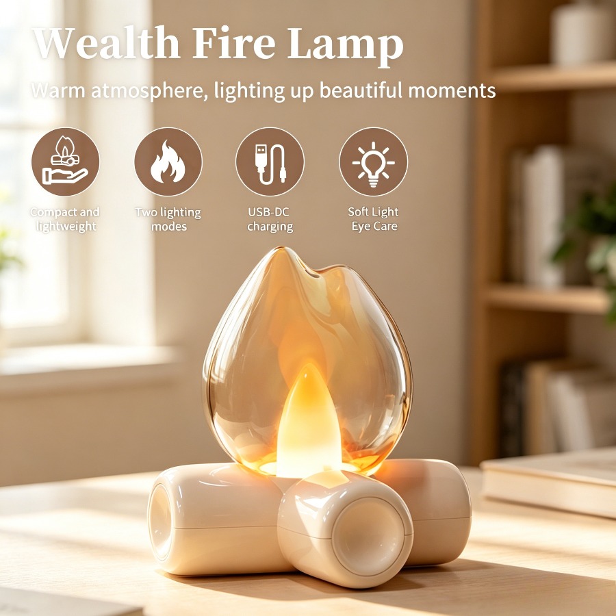 Home Decor Ikea - Mini Campfire Simulation Flame Night Light