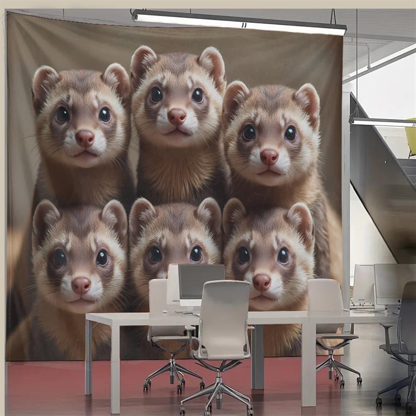 Cute Ferret Group Tapestry Wal - Home Decor Design Ideas review and price