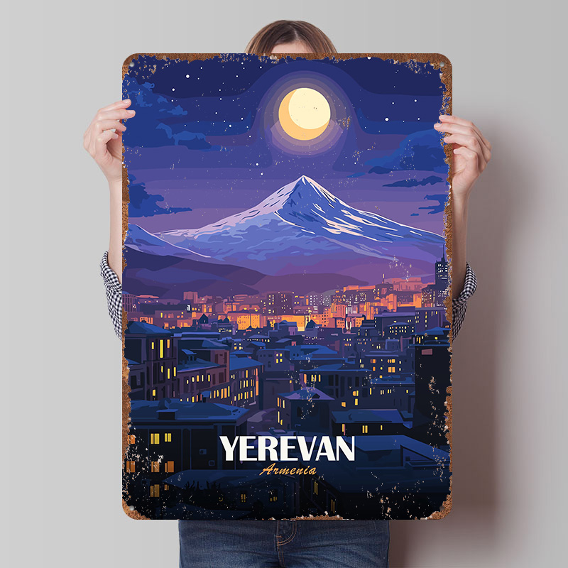 Yerevan Armenia Nightscape Met - Home Decor Yerevan review and price