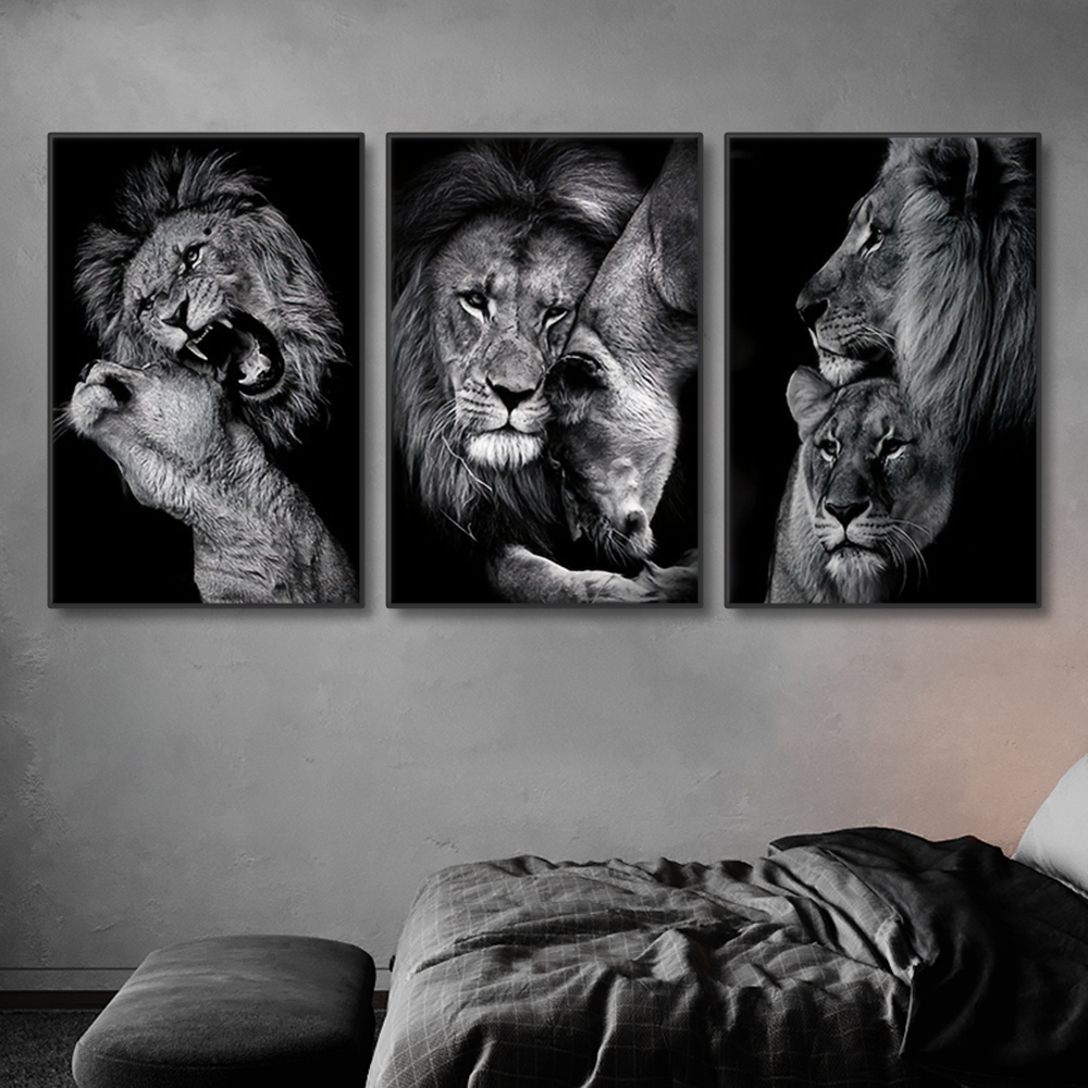 3pcs Modern Lion Family Canvas - Home Decor Ikea review and price