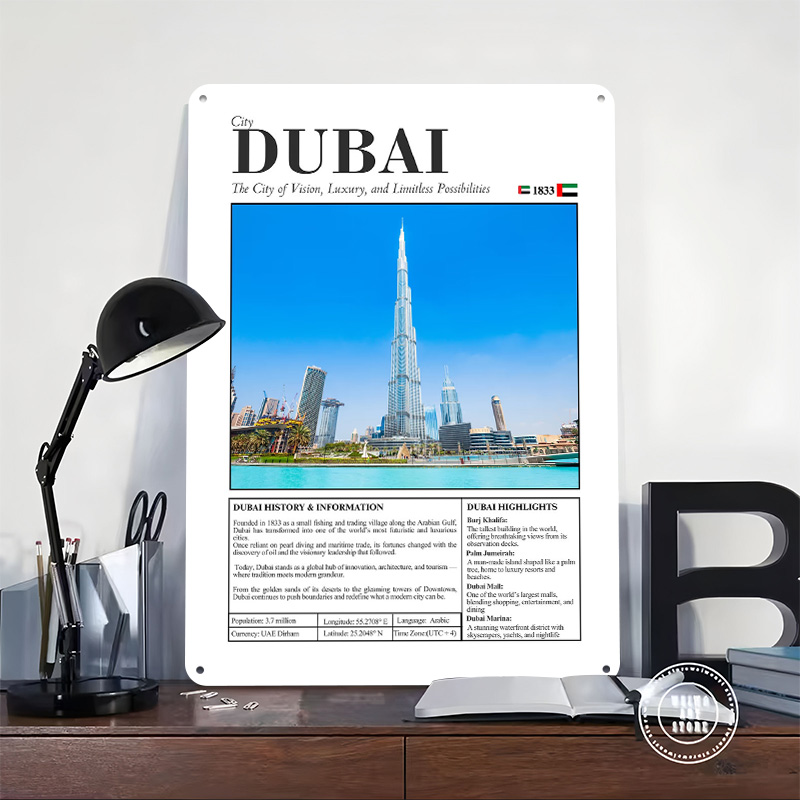 Dubai Cityscape Travel Printed - Home Decor Dubai review and price