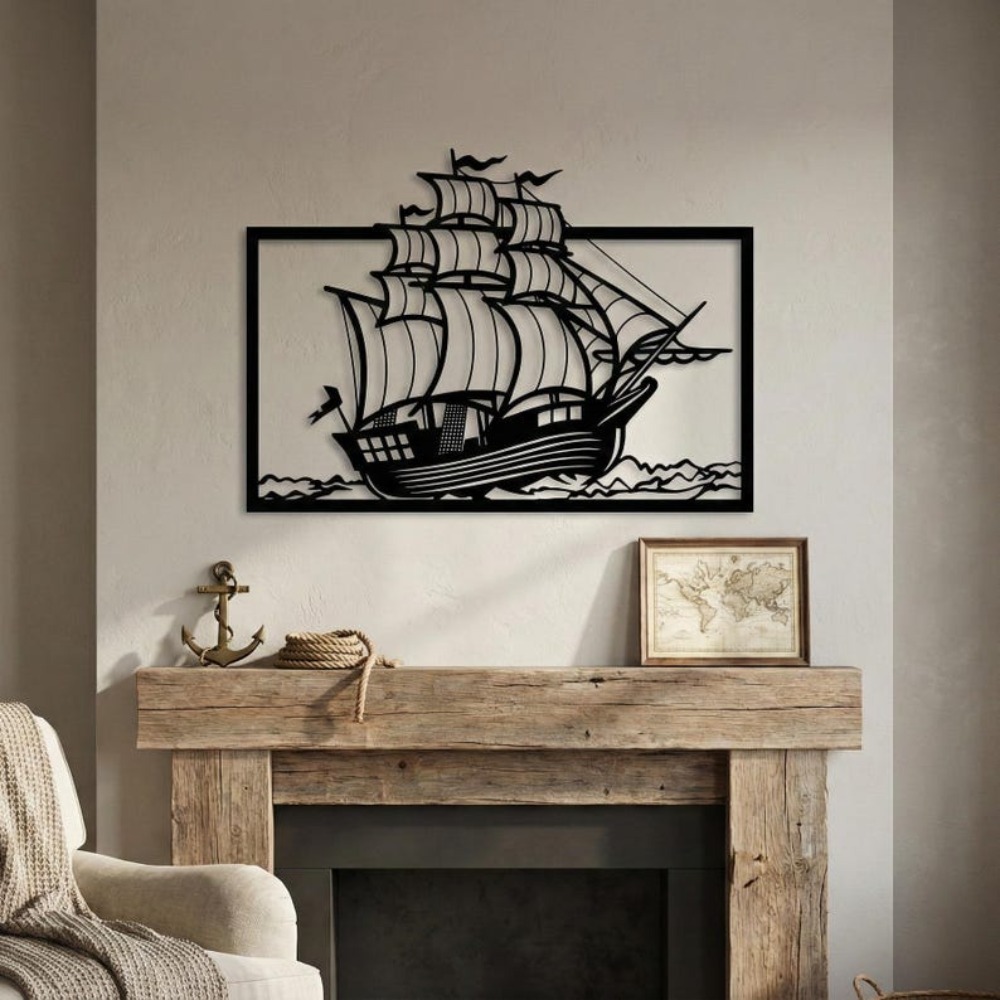 Metal Sailboat Wall Art, Coast - Home Decor Nautical review and price