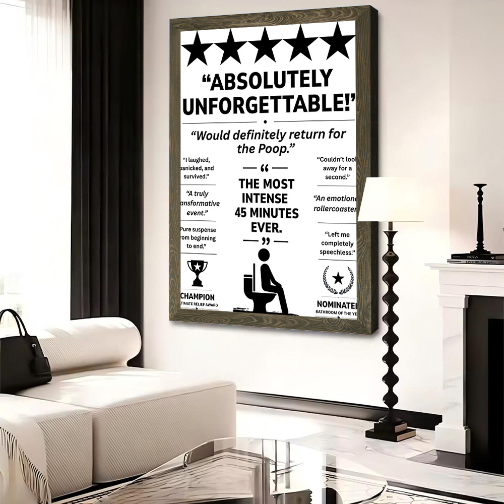 Funny Bathroom Review Printed  - Review Home Decor review and price