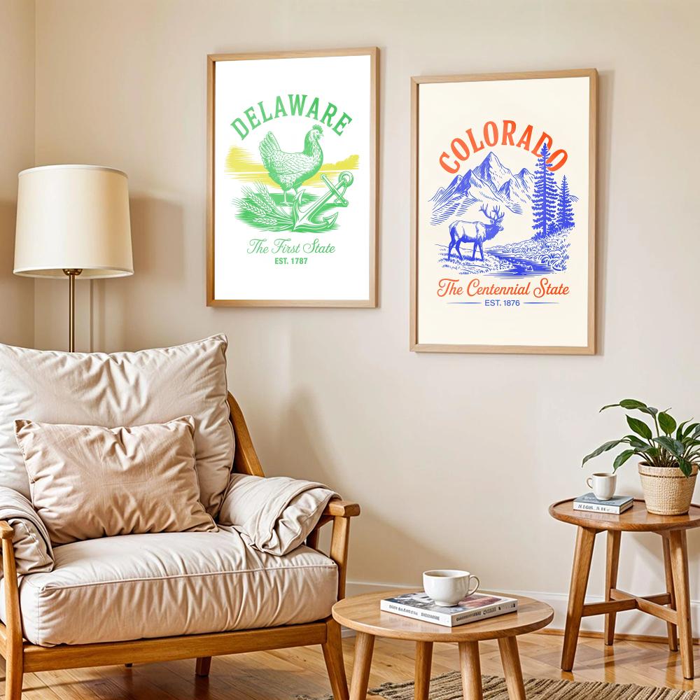 Animal Us States Art Design Po - Home Decor Design Ideas review and price