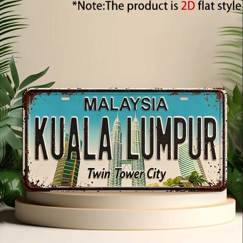 2D Flat, 1pc Vintage Kuala Lum - Home Decor Kuala Lumpur review and price