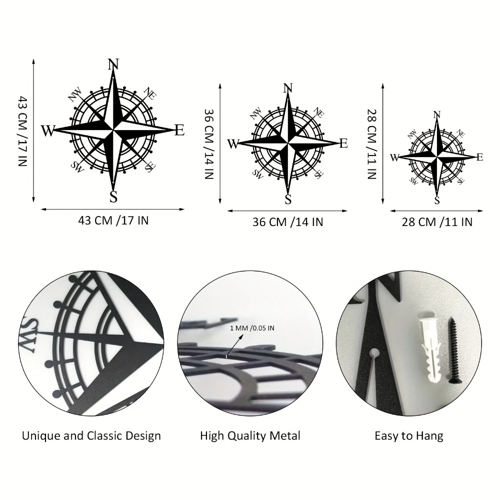 Metal Compass Wall Art for Liv - Home Decor Nautical review and price