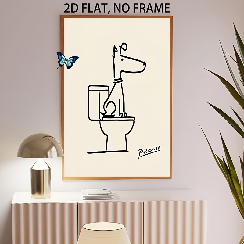Modern,Retro Fun Dog Toilet Pi - Home Decor On Wall review and price