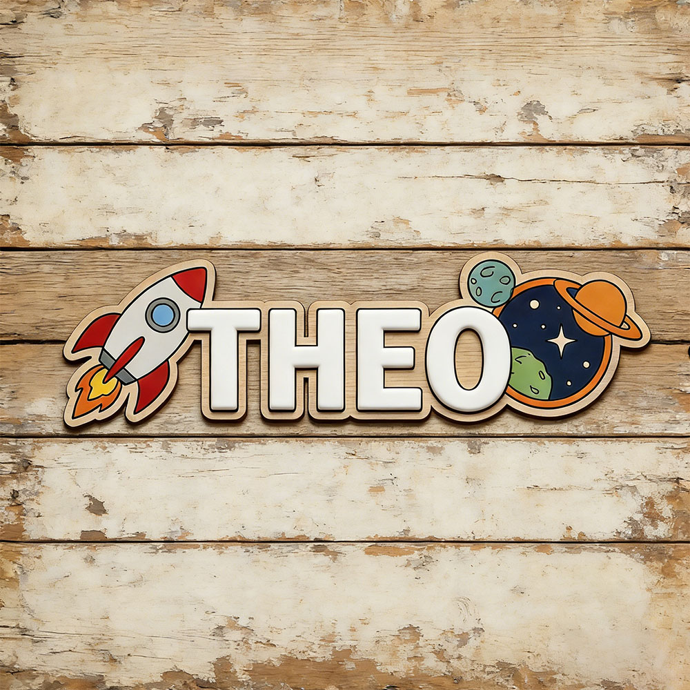 Personalized Space Rocket Name - Home Decor Rustic review and price