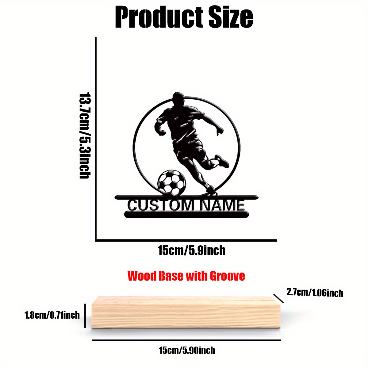 Custom Soccer Player Metal Sta - Home Decor Furniture review and price