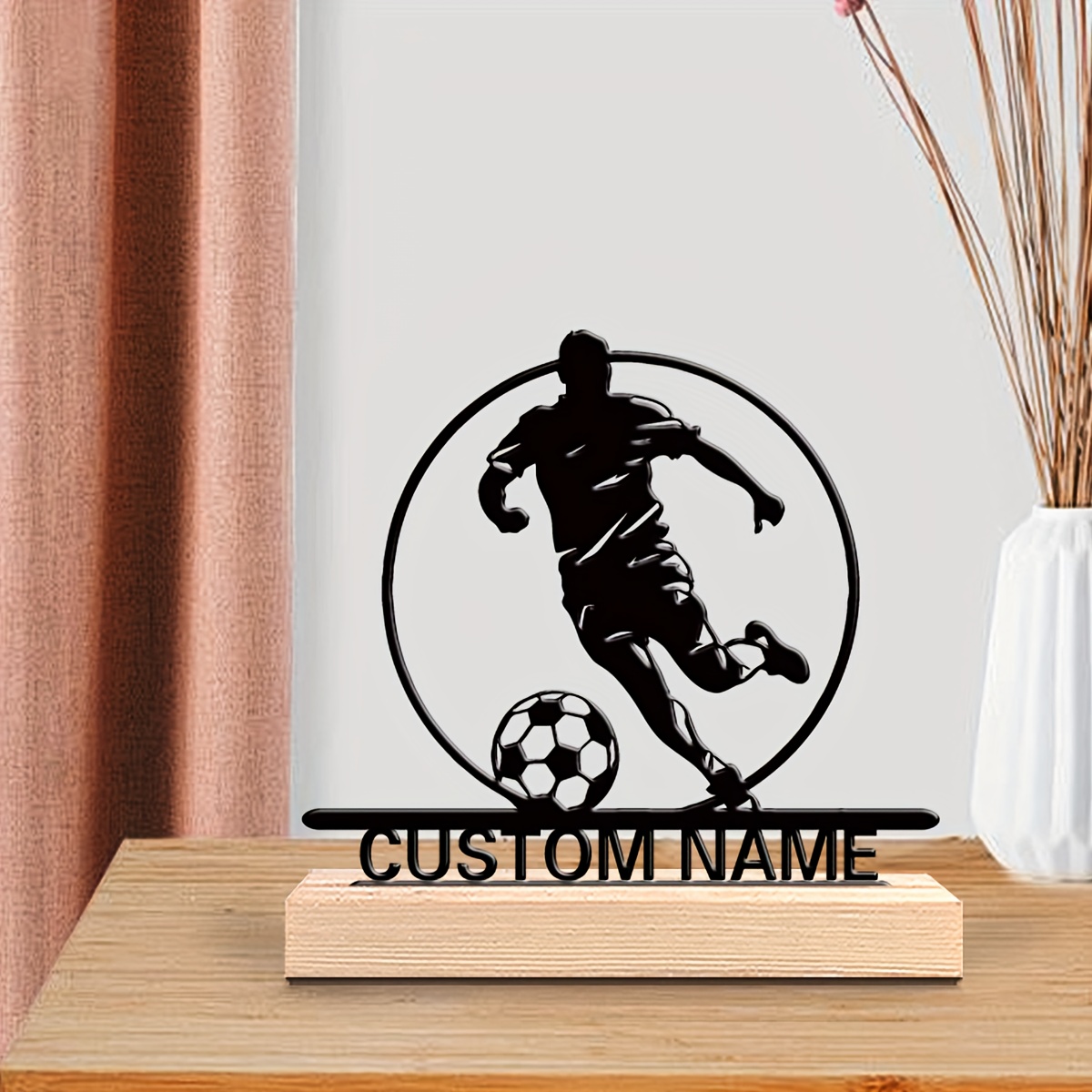 Custom Soccer Player Metal Sta - Home Decor Furniture review and price