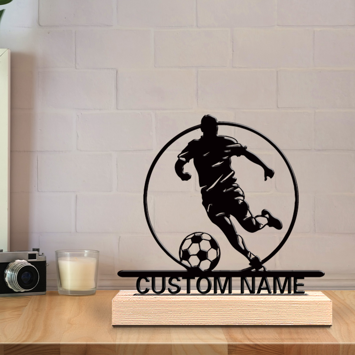 Custom Soccer Player Metal Sta - Home Decor Furniture review and price