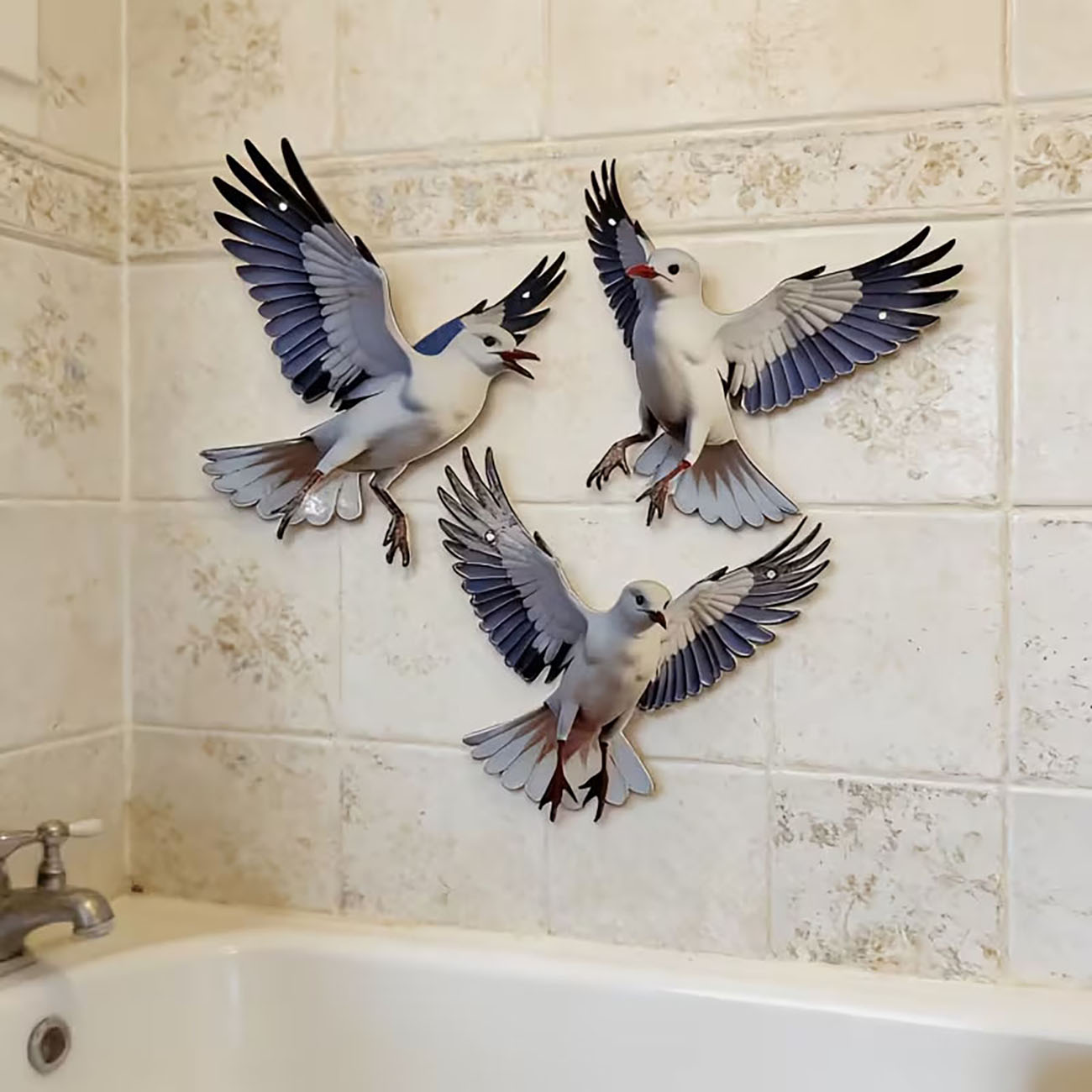 3 Pcs 2D Flat Wooden Seagull W - Home Decor Nautical review and price