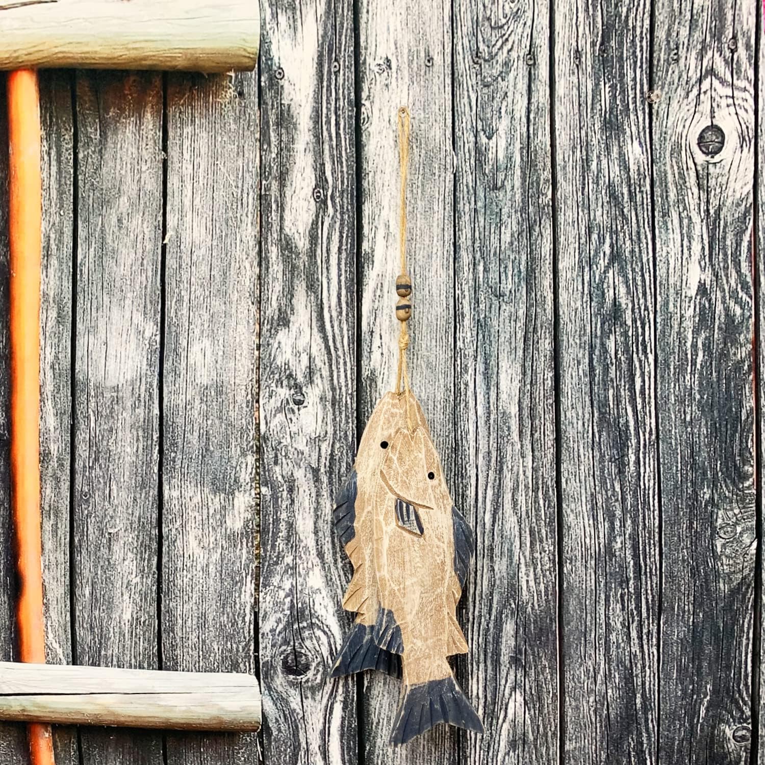 Carved Antique Wood Fish Wall  - Home Decor Nautical review and price