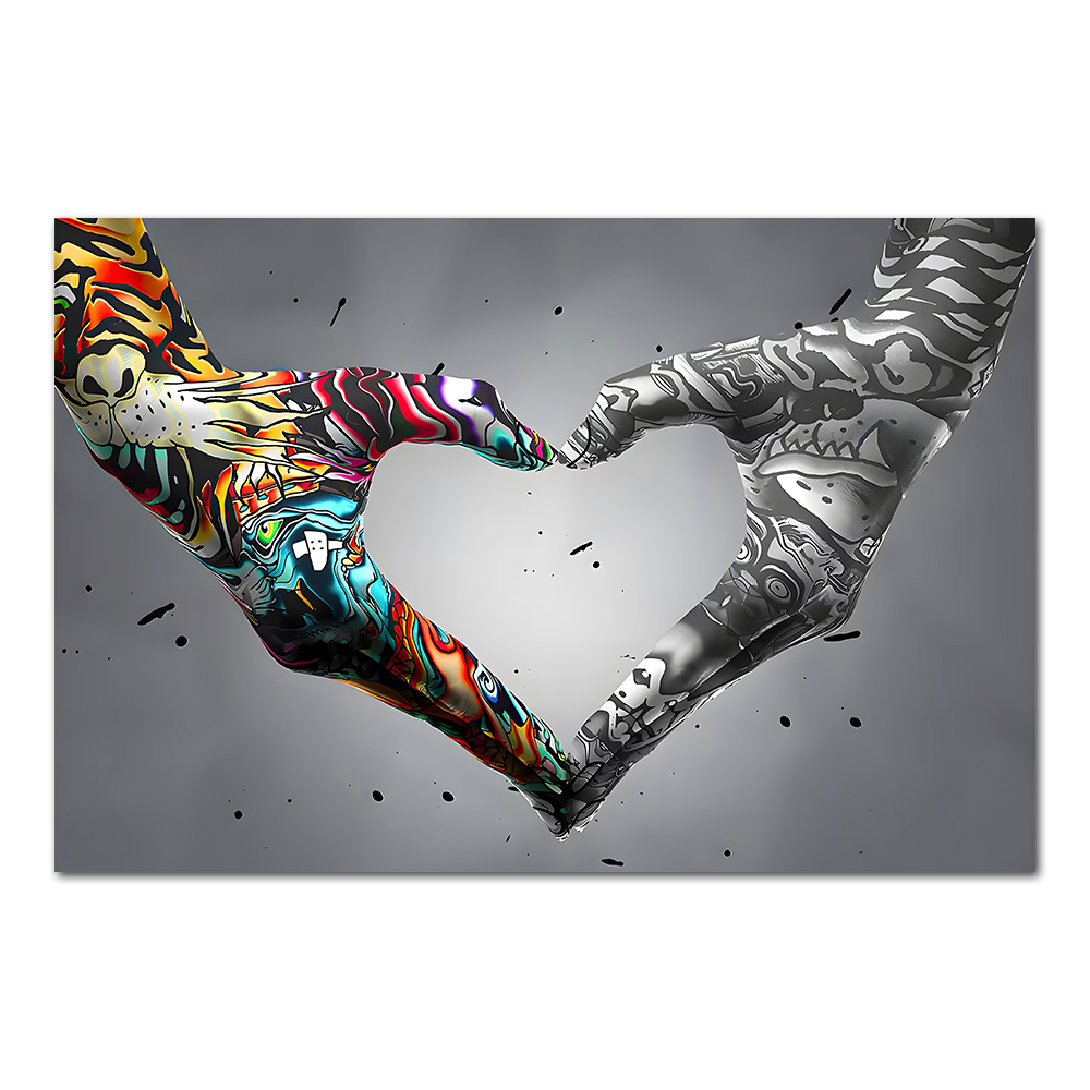 Graffiti Hand Love Canvas Pain - Home Decor Manufacturers review and price