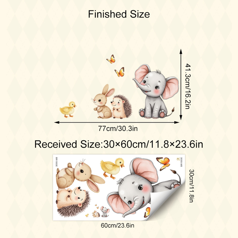 Cartoon Animal Wall Sticker -  - Home Decor Kit review and price