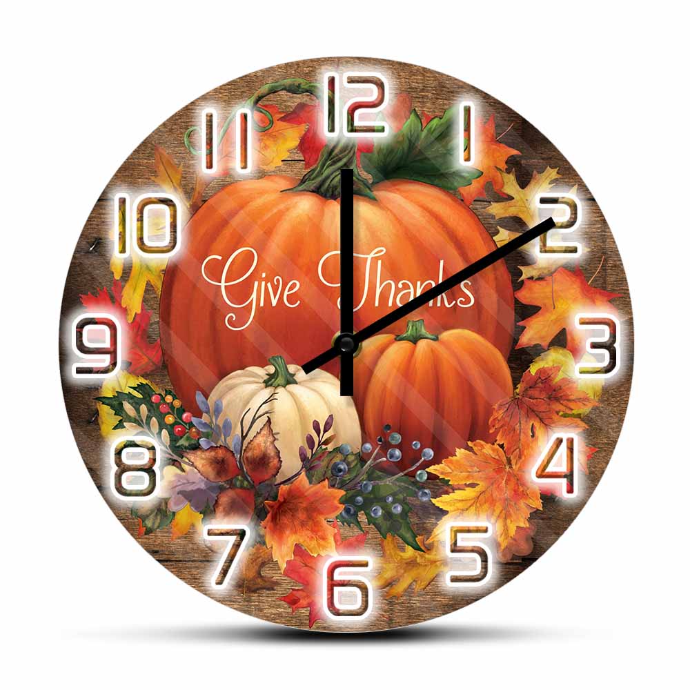 Give Thanks Blessed Wall Clock - Home Decor Design Ideas review and price