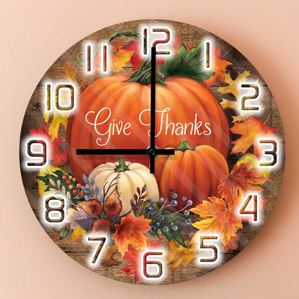 Give Thanks Blessed Wall Clock - Home Decor Design Ideas review and price