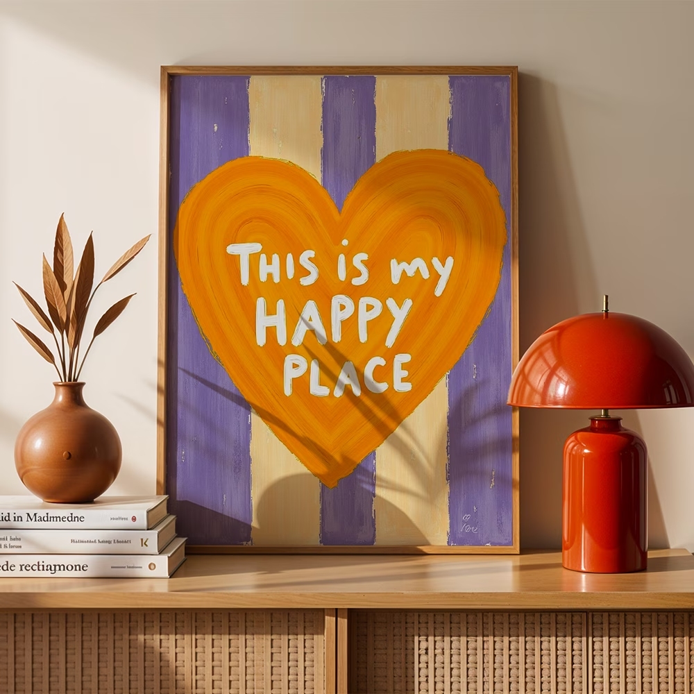 Modern,Retro This Is My Happy  - Home Decor On Wall review and price