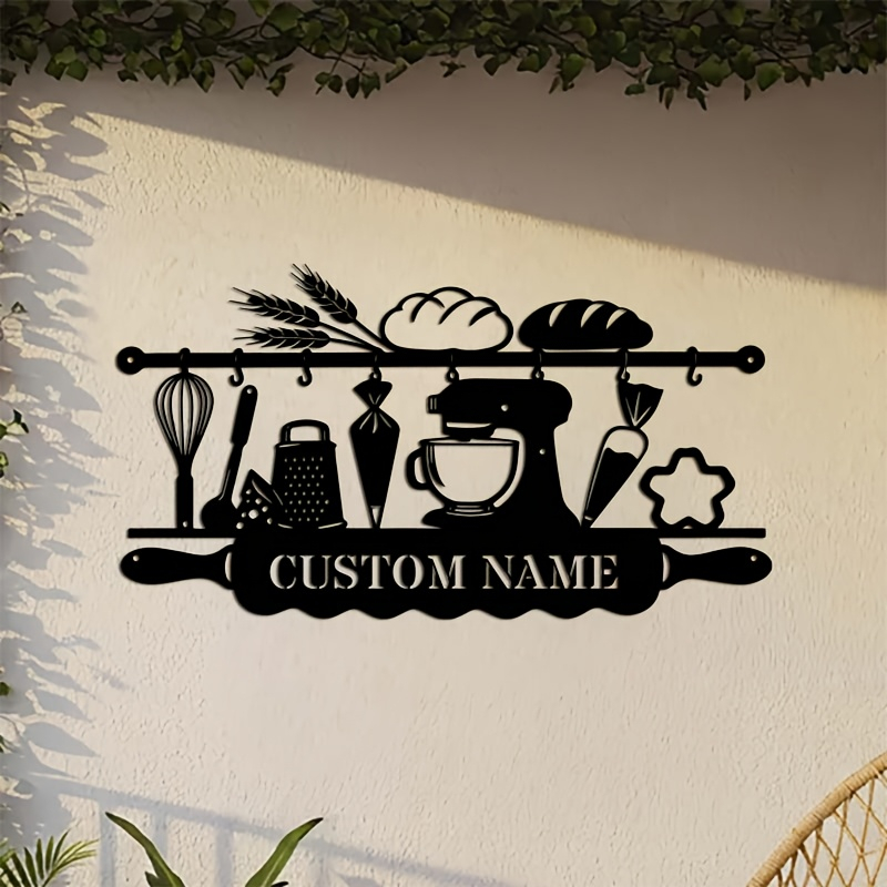 Personalized Kitchen Iron Wall - Home Decor Rustic review and price