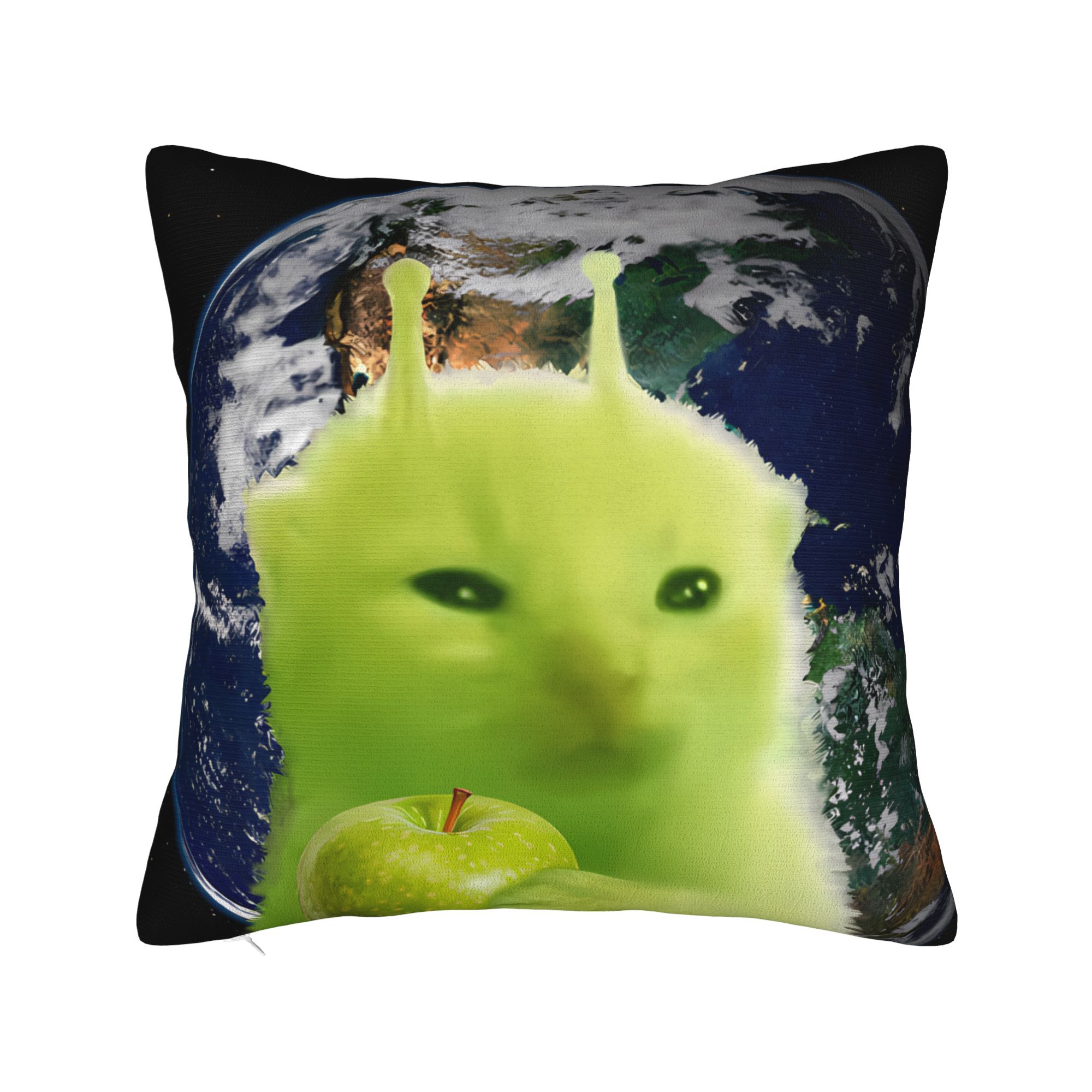 Green Alien Cat Meme Pillow Co - Home Decor Design Ideas review and price