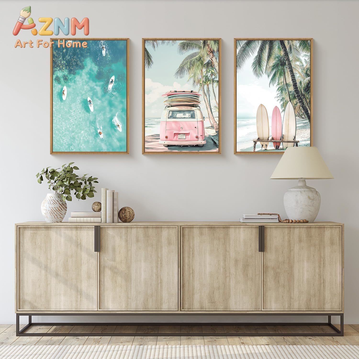 3pcs Summer Surfboard Beach Ca - Home Decor Nautical review and price